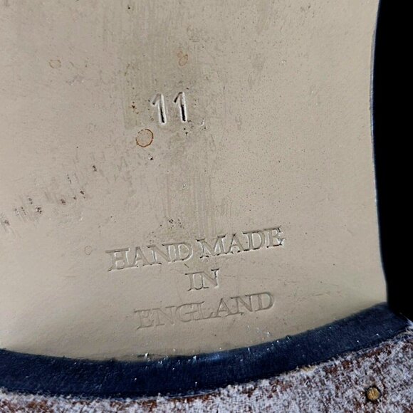 Crockett & Jones Custom English Velvet Slippers Mens 11 Handmade CDH Monogram - Picture 13 of 13